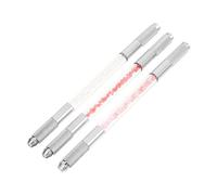 Hemobllo Stylo à Sourcils Double Embout 3 Pièces Taille Standard Métal Solide Multi-fonctions pour Femmes Usage Professionnel Manchons en Cristal Couleurs Assorties