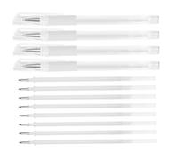 Hemobllo Stylo à Sourcils et Lèvres Blanc Étanche 12 Pièces Ensemble 4 Stylos Fins et 8 Recharges, Outil de Cartographie de Tatouage pour Maquillage Professionnel, Adapté aux Peaux