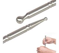 Hemobllo Stylo D'acupuncture en Acier Inoxydable Léger pour Massage du Visage Yeux, Bâton de Massage Pratique à Surface Lisse, pour Usage à Domicile