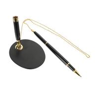 Hemobllo Stylo de Bureau Vertical avec Chaîne Adhésive et Socle de Sécurité Stylo Affaires Résistant à Usure pour Comptoirs et Bureaux