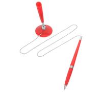 Hemobllo Stylo de Comptoir Professionnel à Bille Rouge en Plastique avec Fixation Verticale pour Banque Hôtel et Bureau Stylo Signature Fluide et Sécurisé Multi-usage