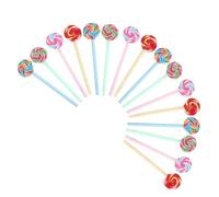 Hemobllo Stylos à Bille Gel à Pointe Fine de Sucette 16pcs pour Enseignants et Élèves, Plastique Léger Design Mignon pour Signature et Correction Couleur Aléatoire