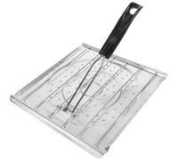 Hemobllo Support à Toasts Pliable avec Poignée Résistante Chaleur pour Barbecue Camping Randonnée Grillage Uniforme Viande Légumes