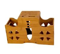 Hemobllo Support Couteaux de Cuisine en Bois Naturel Rangement Pratique pour Ciseaux et Cutters Organisateur Essentiel pour Cuisine Maison