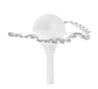 Hemobllo Support de Bouquet Demi-Sphère Mousse 10 CM avec Dentelle Argentée et Poignée Porte-Bouquets à Main pour Bouquets de Mariée DIY Accessoires Mariage Lot de 10 set de Pièces
