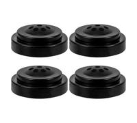 Hemobllo Support de Drapeau de Bureau et Design à Trous Base Stable en Plastique Noir 4pcs pour Tables de Conférence et Discussion