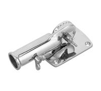 Hemobllo Support de Mât de Drapeau en Acier Inoxydable 25 MM Socle Lourd Douille Expansible et Vis Autotaraudeuse Fixation Robuste Extérieure Compatible Mâts Résidentiels Installation