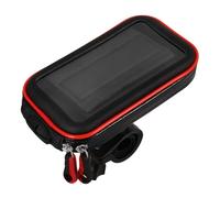 Hemobllo Support de Téléphone Orifice Écouteurs Intégré Étanche pour Moto avec Fixation Guidon, Pochette Tactile Transparente Compatible GPS Protection Pluie pour Cyclistes et Motards