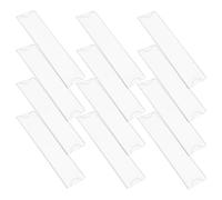 Hemobllo Support D'étiquette Réutilisable en Acrylique 12 Pièces Transparent avec Double Face Adhésif, Facile à Changer, pour Cartes de Prix et Identités en Restaurant ou Hôpital