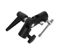 Hemobllo Support Flash en Métal h Réglable Pince De Parapluie Stable Et Polyvalent pour Trépied Photo, Accessoires Éclairage Intérieur Et Extérieur, Fixation Double Lampe Torche Pratique Et Légère