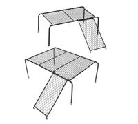 Hemobllo Support Métallique pour Poulailler Rutin avec Plateforme et Échelle, Lot de 2 Grandes et Petites Tailles, Accessoires pour Poules, Mangeoire et Perchoir pour Cage à Oiseaux,