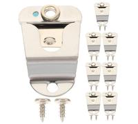 Hemobllo Support Microphone Métal pour Voiture et Camion, Kit 8 Clips avec Vis, Fixation Stable Micro sans Fil, Pied de Microphone Adaptable et Résistant pour Autoradio, Usage Automobile