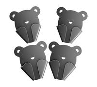 Hemobllo Support Mural Adhésif pour Ciseaux Cuisine en Acier au Carbone Porte-Ciseaux Ventilé Gris Foncé Lot de 4 Pièces Rangement Pratique pour Ustensiles et Outils Multifonctions