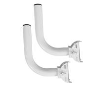 Hemobllo Support Mural en Fer Blanc Résistant aux Intempéries pour Antenne Extérieure 2 Pièces Hauteur et Angle Réglables et Caméra de Sécurité pour Montage Mural Extérieur