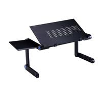 Hemobllo Support Portable Réglable Aluminium pour Ordinateur Portable Table Ergonomique avec Ventilation Et Plateau Souris Compatible avec Les Modèles De Laptop Et Tablette