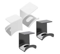 Hemobllo Support pour Casque Audio sous Bureau sans Perçage Lot de 4 Crochets Adhésifs en Plastique Noir et Blanc Compatible Casques Gaming et Accessoires PC Organisation Bureau et