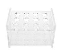 Hemobllo Support pour Tubes à Essais Acrylique Transparent Emplacements Stable et Résistant pour Laboratoire Porte-éprouvettes pour Usage Scolaire Recherche et Hôpital