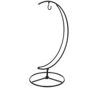 Hemobllo Support Suspendu Créatif en Fer Noir Forme Lune Porte-bouteille Décoratif Unique pour Micro Paysage Intérieur Adapté aux Pots Succulents et Bouteilles Suspendues