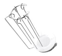 Hemobllo Support Suspendu pour Barbecue Plateau Égouttoir Portable en Acier Inoxydable Ensemble 1 Set 5 Brochettes pour Griller en Extérieur