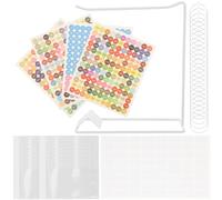 Hemobllo Support Suspendu pour Paquet Refermables 5d - Organisateur de Bureau en Plastique, Fer et Papier - Présentoir Vertical pour Pochettes de Peinture au Diamant Diy, Ensemble Blanc