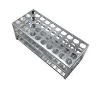 Hemobllo Support Tubes Essai Aluminium Rack Laboratoire et Pratique pour Tubes Facile à Nettoyer Gain de Place Usage Scientifique et Industriel