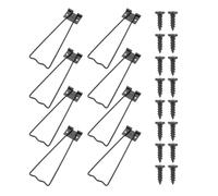 Hemobllo Supports Arrière pour Cadres Photo en Métal Noir 8 Supports et 16 Vis, Ensemble pour Chevalet de Table et Décoration Murale