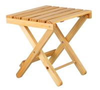 Hemobllo Table Pliante Carrée en Bois Compact, Légère Et Portative, Support Polyvalent pour Pots De Fleurs Et Bonsaïs, pour Pique-niques, Camping Et Jardin