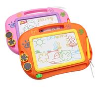 Hemobllo Tableau à Dessin Magnétique Coloré Orange pour Garçon et Filles - Éducatif Effaçable en Plastique Solide - Ardoise Blanche pour Peindre Dessiner et Écrire - Développement