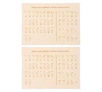 Hemobllo Tableau Braille Éducatif en Bois pour Apprentissage du Braille Alphabet et Chiffres 2pcs Design Multifonctionnel pour Étudiants en Enseignement