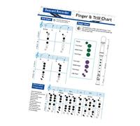 Hemobllo Tableau D'accords de Flûte à Bec pour Débutants Impression Claire sur Papier Couché, Guide Pratique pour Apprentissage des Doigtés et Exercices Musicaux
