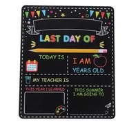 Hemobllo Tableau Double Face Bois et Étanche pour Rentrée Scolaire Réutilisable et Effaçable Panneau Photo Premier Jour École Maternelle et Préscolaire Accessoire pour Filles et Garçons