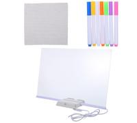 Hemobllo Tableau Lumineux Acrylique LED 30x20cm avec Stylos Effaçables, Support Stable, pour Messages Quotidiens et Boutiques, Design Moderne et Minimaliste