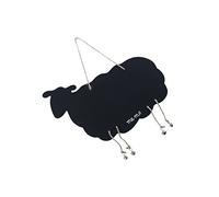 Hemobllo Tableau Message Mural Bois Double Face Panneau Décoratif Suspendu Forme de Mouton Ardoise Maison Rustique