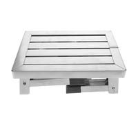 Hemobllo Tabouret Pliant en Acier Inoxydable 28X19X19 CM Marchepied Compact Antidérapant Léger pour Adulte et Garçon et Filles Siège Ergonomique Portable la Cuisine Salle de Bain