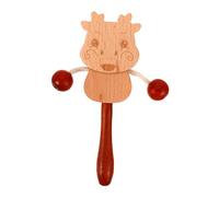 Hemobllo Tambour Pour Bébé Traditionnel En Bois à Main De Dessin Animé, D'éveil Musical Pour Garçon Et Filles, Petit Éducatif, Développement Motricité Fine, Dès La Naissance