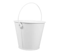 Hemobllo Tambouriner Seau En Métal Blanc Mini Seaux Métalliques Seaux De Bonbons Pour Les Enfants Seau à Graisse Pour Gril à Pellets Centres De Table De Fête Graisseur Fer Blanc Blanche
