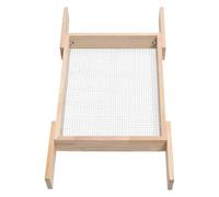 Hemobllo Tamis à Terre en Bois avec Grille Métallique 44 X 34 Cm, Poignée Amovible, Tamis à Terreau et Gravier pour Jardinage Extérieur, Outil Portable pour Compost, Sol et Paillis
