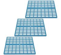 Hemobllo Tapis de Cage Prévient L'accumulation D'urine pour Lapin Bleu en Plastique Lot de 3pcs, Repose-Pieds Souple et Confortable Cuisine et Salon