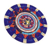 Hemobllo Tapis de Pendule pour Divination en Caoutchouc, Planche à Pendule Ronde Symboles du Zodiaque, Tapis de Message Métaphysique pour Rituels Spirituels et Radiesthésie, Outil Wicca