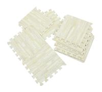 Hemobllo Tapis D'éveil Emboîtables pour Bébé 10 Pièces en Eva Beige 30x30x1 Cm, Tapis Puzzle Épais et Décoratif pour Jouer et Ramper en Intérieur