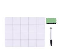 Hemobllo Tapis Magnétique de Réparation 3 Pièces 25x20cm Blanc | Réinscriptible, Caoutchouc et Aimant, pour Classer Vis et Petites Pièces, Stylo et Gomme Inclus Couleur Aléatoire