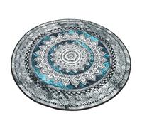 Hemobllo Tapis Rond Mandala Style Bohème 80 Cm en Tissu Souple Imprimé Mandala Décoration Salon Chambre Salle à Manger