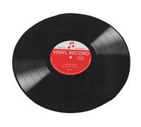Hemobllo Tapis Rond Vinyle Antidérapant 60 Cm Tapis Tourne-Disque Noir Lavable et Résistant Décoration Musicale Vintage pour Chambre ou Salon ou Bureau Original