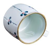 Hemobllo Tasse à Café Blanche en Céramique 250ml pour Boisson Chaude | Style Créatif Fait Main, Motif Délicat et Lignes Élégantes, Usage Quotidien à Maison