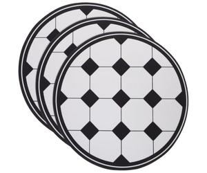 Hemobllo Terre de Diatomée Tapis de Souris 3 Pièces Créatif Rond | Surface Lisse, Suivi Précis, pour Bureau et Ordinateur Portable, Style Moderne Noir et Blanc