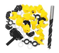 Hemobllo Tétines D'abreuvoir Automatiques pour Volailles Kit 12 Pièces Jaune Clé et Foret Élevage Volaille Alimentation Facile Anti-gaspillage Eau Propre Polyvalent