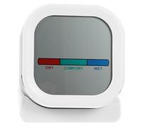 Hemobllo Thermomètre Hygromètre Numérique de Bureau avec Horloge Jauge de Température Ambiance Précise Testeur Humidité Intérieur Compact et Léger Affichage LCD pour Maison et Bureau