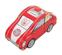 Hemobllo Tirelire en Métal de Voiture Rouge avec Serrure et roulettes Boîte à Monnaie pour Garçons Étui à Stylos Pratique pour Économiser et Apprendre L’Épargne aux Garçon et Filles
