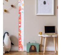 Hemobllo Toise Murale Garçon et Filles en Toile à Motifs Animaux Mesure Taille Précise Échelle CM Décoration Chambre Bébé Modèle Suspendu Rose Girafe Outil Croissance Pratique