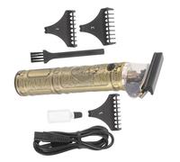 Hemobllo Tondeuse Cheveux Électrique Usb Rechargeable Tête Bouddha Rasoir Sans Fil Avec Moteur Puissant Et Sabot Pour Salon Et Usage Domestique Design Vintage Doré